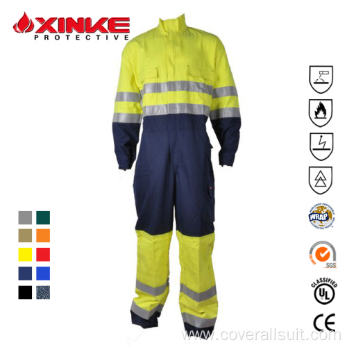 Safety Coverall Cotton Polyester Blue Wear Rough Workwear Supplier